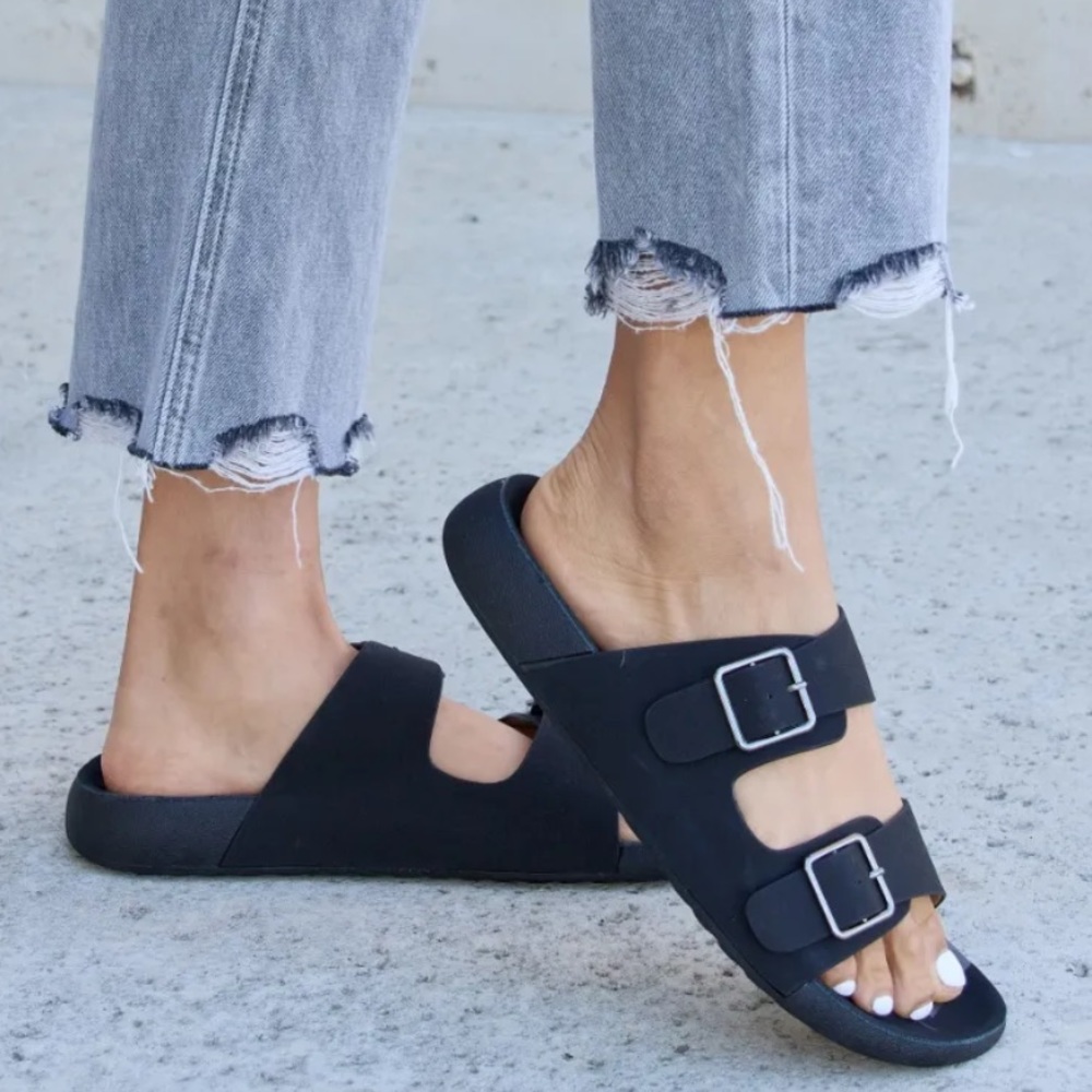 Open Toe Double Strap Sandal